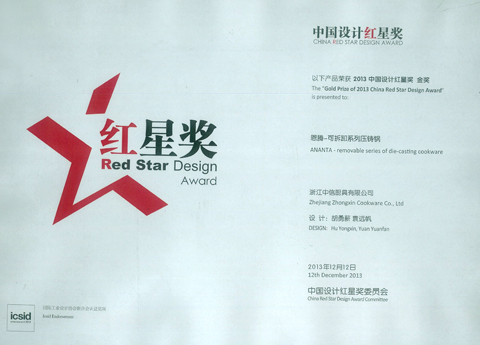 Red star award for citic kitchen utensils