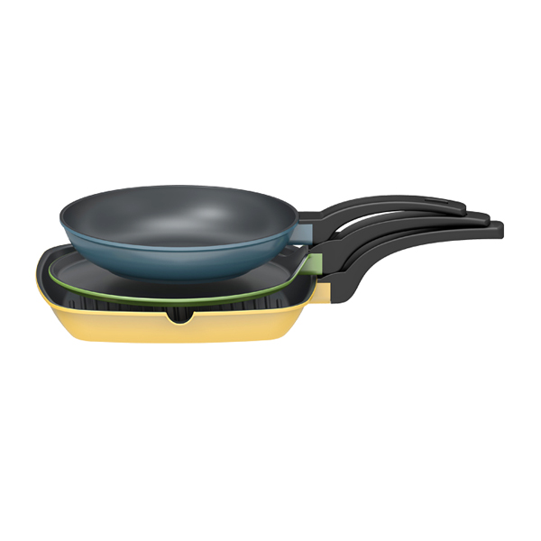 Set of Grill+Crepe pan+Fry pan